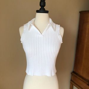 Cropped ribbed top